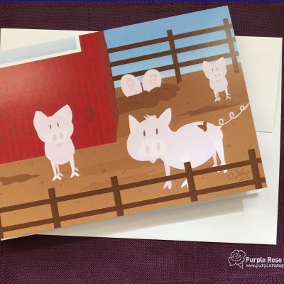 piglet purple rose graphics